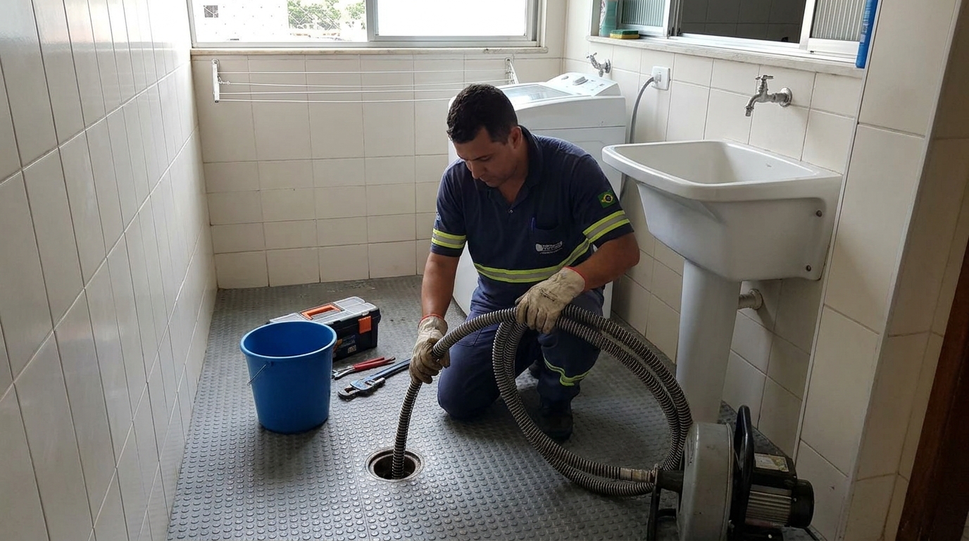 Desobstrução na Cozinha em Santo Antônio de Lisboa, Florianópolis‑SC